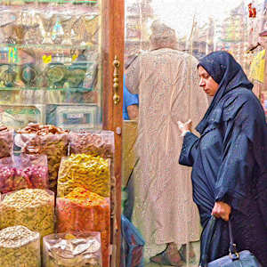 Woman at the Spice Market by Lewis Jackson