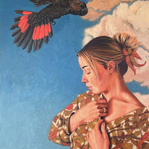 Charlie with Black Cockatoo by Kim Harding