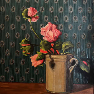 "Still Life with Beetles" 60 x 40cm, oil on canvas by Kim Harding