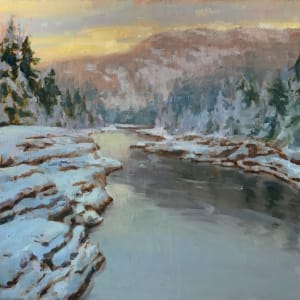 Flathead River Winter by James L Johnson 