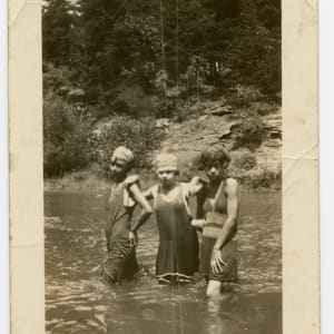 Girls Posing in the Creek by Creek Trio
