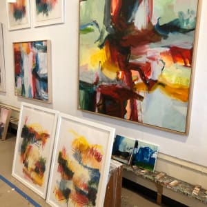 A Ramble by Michael Rich  Image: A Ramble, 2019, oil on canvas, 50 x 54 in - Studio View 3