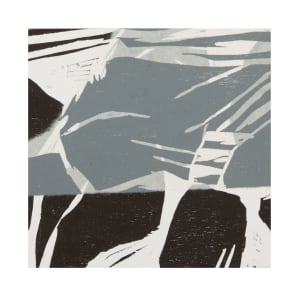 Forest Corner VI by Michael Rich  Image: Forest Corner, 2016, woodcut collage on panel, 6 x 6 in