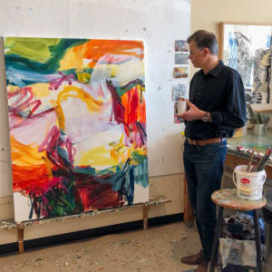 This Beautiful World by Michael Rich  Image: This Beautiful World, 2020, oil on canvas, 60 x 48 in - studio view 2020
