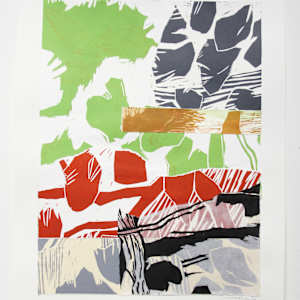 Autumn Series II by Michael Rich  Image: Autumn Series II, 2024, woodcut collage, 24 x 18in (30 x 22 in paper)
