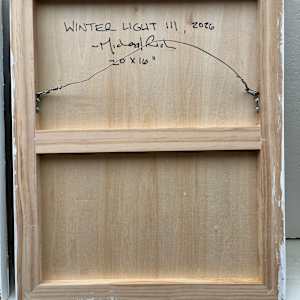 Winter Light III by Michael Rich  Image: Winter Light III, 2026, oil on panel, 20 x 16 in (reverse)