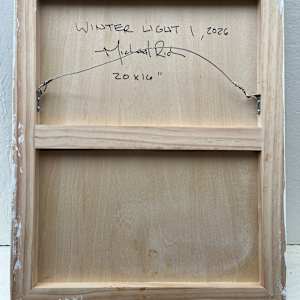 Winter Light I by Michael Rich  Image: Winter Light I, 2026, oil on panel, 20 x 16 in (reverse)