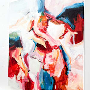 Raised by Wolves by Michael Rich  Image: Raised by Wolves, 2023, oil on canvas, 56 x 50 in (Side view)