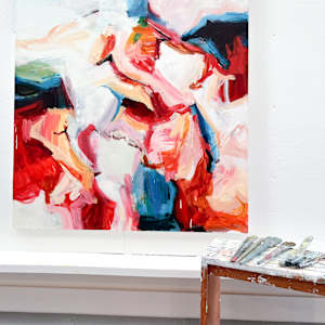 Raised by Wolves by Michael Rich  Image: Raised by Wolves, 2023, oil on canvas, 56 x 50 in (Detail)