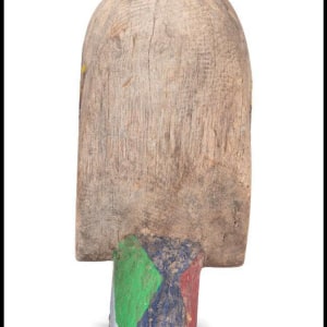 Carved Wood Polychrome Head attr. Cherokee 