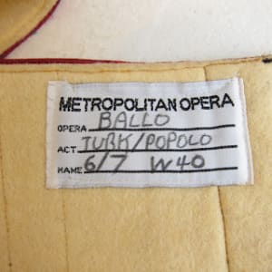 Un Ballo in Maschera Metropolitan Opera Costume Malkin #28 