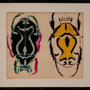 Untitled (Two beetles) (1960) by Nancy Graves 