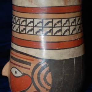 Nazca Peru Polychrome Effigy Vessel, 100-300 CE Late Period 
