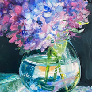 Hydrangeas Gouache study by Crystal Beshara Fine Artist, Image 1.
