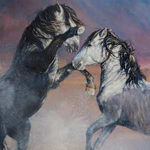 Age old Battle by Crystal Beshara Fine Artist, Image 1.