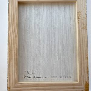 Fallen (framed watercolour) by Crystal Beshara  Image: mounted on wood panel