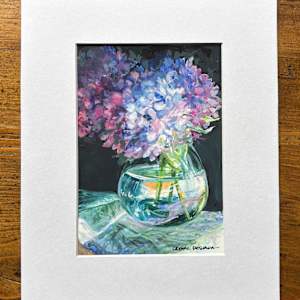 Hydrangeas Gouache study by Crystal Beshara Fine Artist, Image 2.