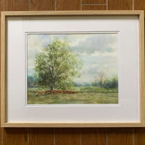 Canopy with Red Angus by Crystal Beshara Fine Artist, Image 2.