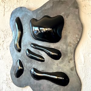 black glass and steel by Kelly Witmer