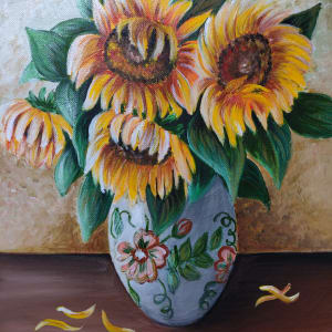 Bouquet of sunflowers by Lyuda Morhun