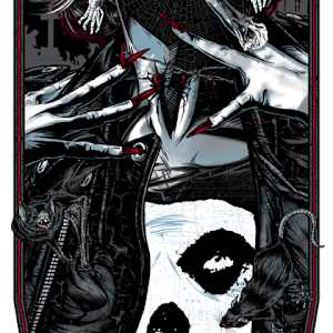 Limited Edition "Original Misfit" poster by Rhys Cooper in Custom Spider Web Frame by Studio 71