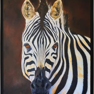 Quagga  Image: Quagga zebra painting framed view