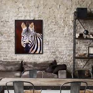 Quagga  Image: Quagga zebra painting room view