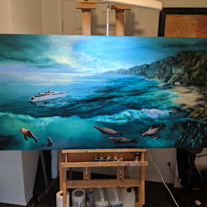 Seal Sea Scape by C J Elsip 