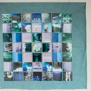 Blue Scroll Kaleidoscope Blue Baby Lamb and Lavender Waves 