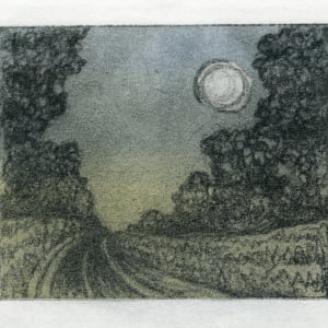 Series of waterless lithography by Emily Eve Weinstein  Image: On the Road, with color plate