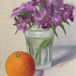 Orange with Flowers