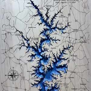 Lake Norman Map by Angelia Wilson, Image 1.