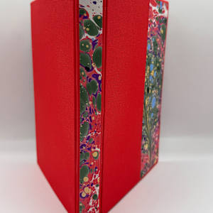 Red and Marbled Artist Journal by Kelly K. Pontoni 