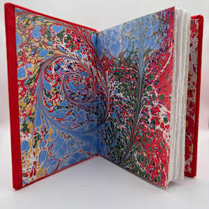 Red and Marbled Artist Journal by Kelly K. Pontoni 