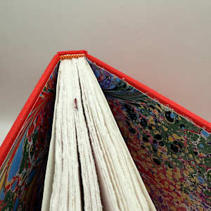 Red and Marbled Artist Journal by Kelly K. Pontoni 