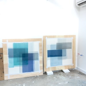 falling into place II by Simone Christen  Image: in the studio