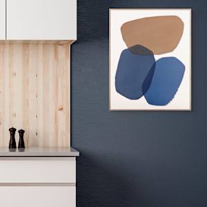 blues & maroon by Simone Christen  Image: how it could look on the wall