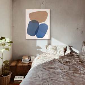 blues & maroon by Simone Christen  Image: how it could look on the wall