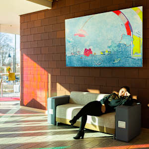 Earth, Water, Sky by Allison Bianco  Image: "Long Foretold"
48" high x 72" wide