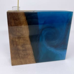 Blue Medium Vase 2 by Mt. Hood Craft & Ron Purvis Art 