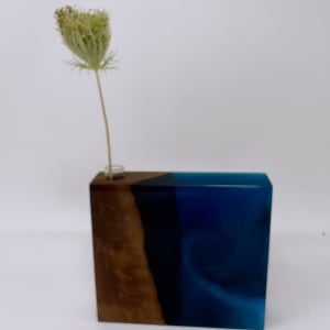 Blue Medium Vase 2 by Mt. Hood Craft & Ron Purvis Art