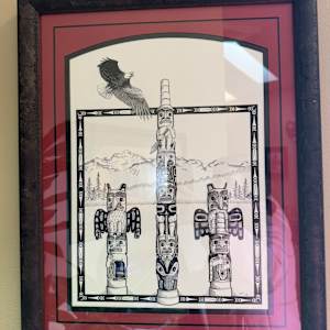 Totem Drawing Framed by Creative Framing