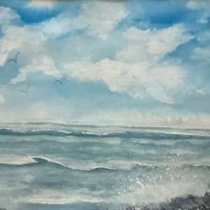 Cloudy Day at Sea by Nancy Cameron Art, Image 1.