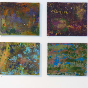 "Unprimed XII" by Heidi Nguyen  Image: painting on bottom left