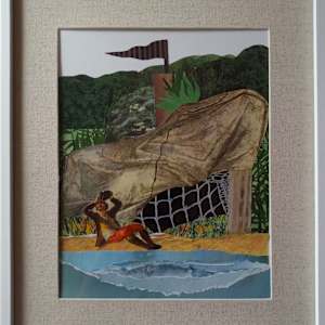 Buccaneer Beach by Kimberly McGraw Moore  Image: White frame with beige linen mat