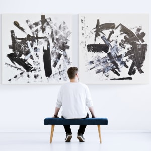 ABS1010A.40x40 (Diptych 1) ... $3500  Image: Diptych display_ABS1010A_ABS1011B