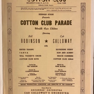 Rare Cotton Club Program and Menu 