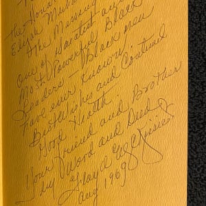 Floyd McKissick "3/5 of a Mam" inscribed to Elijah Muhammad by F.B. McKissick 