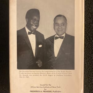 Kenneth Kuanda, First Independent President of Zambia inscribed by Thomas Patrick Melady 