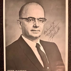 Governor Lester  Maddox inscribed photo